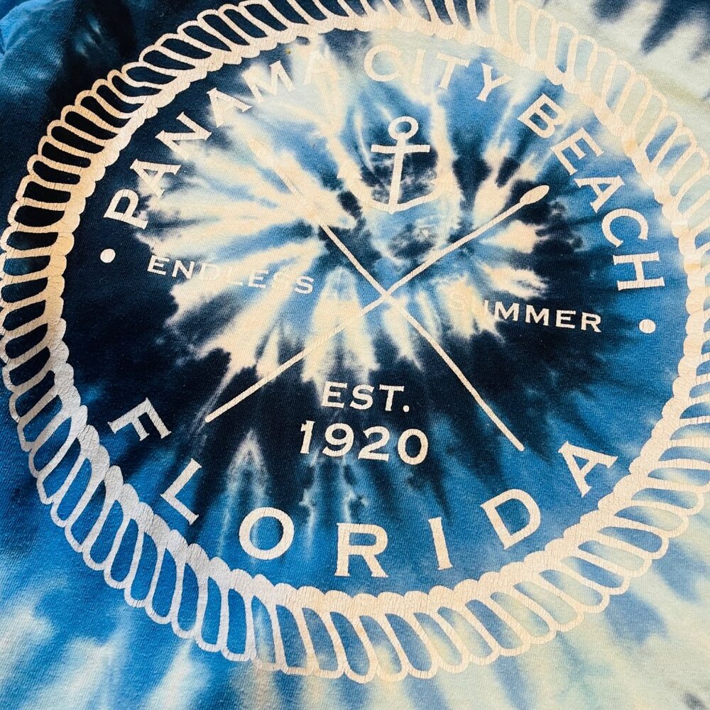 Panama City Beach Florida Colortone Tie-Dye Long Sleeve Shirt Small Unisex - Picture 3 of 9